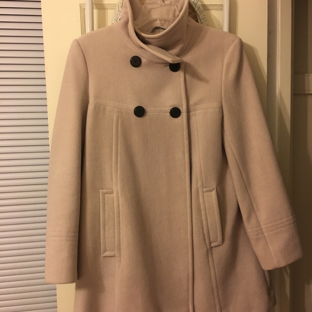 Blush Larry Levine baby doll pea coat